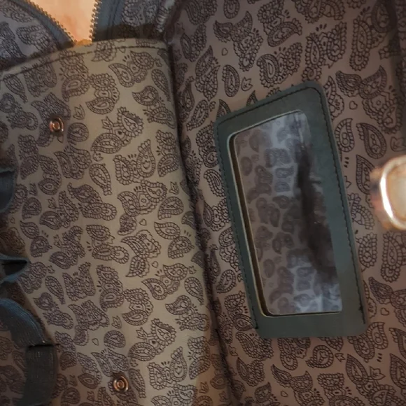 Blue Faux Leather Vintage Train Case - Picture 4 of 11